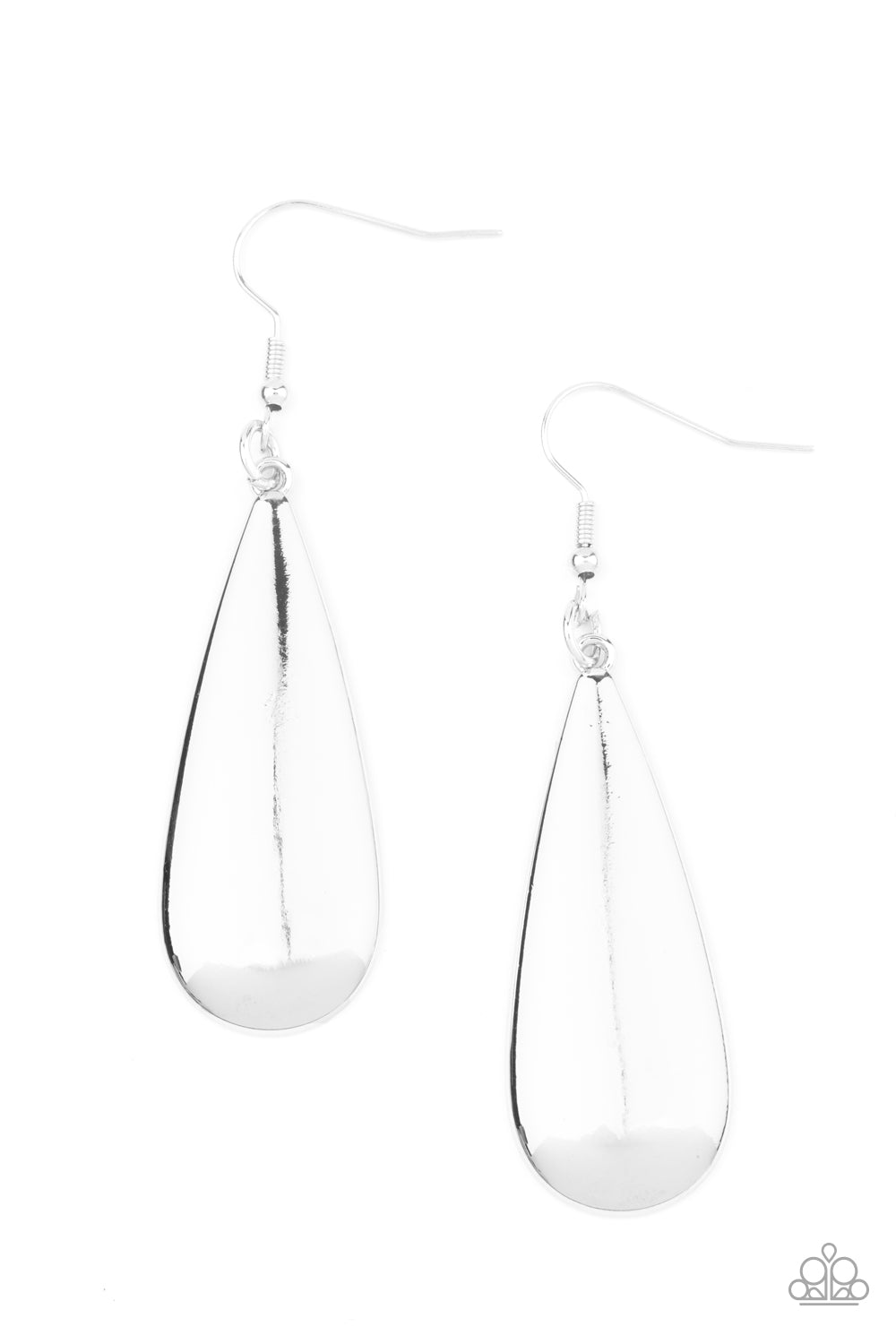 The Drop Off - Silver Earrings - Paparazzi Accessories